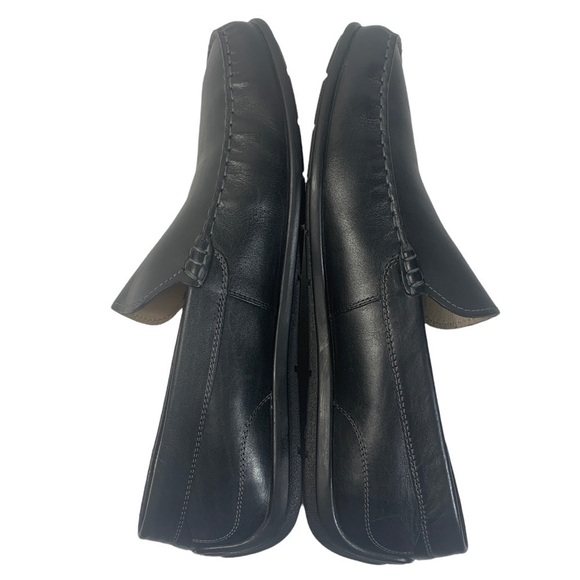 - ECCO Classic Black Moccasin 2.0 Leather Loafers Slip-on Timeless - Picture 8 of 11